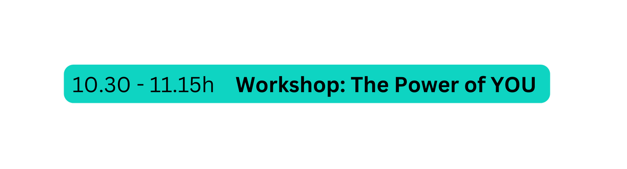 10 30 11 15h Workshop The Power of YOU